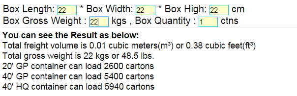 Container Volume Calculator Container Loading Calculator