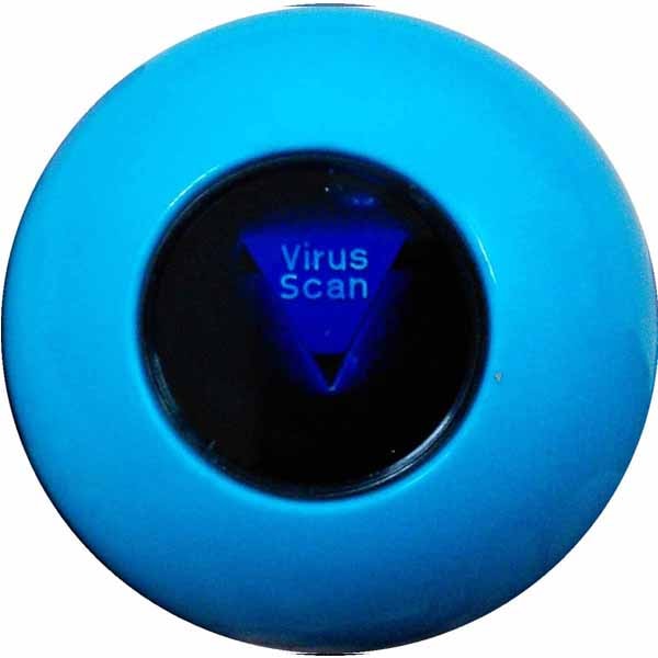 7cm Custom logo blue color magic 8 ball front says front review