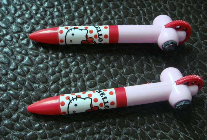 Hello kitty design plastic projector pen with 8 frame