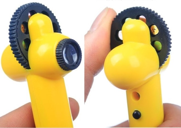 Yellow plastic projector pen