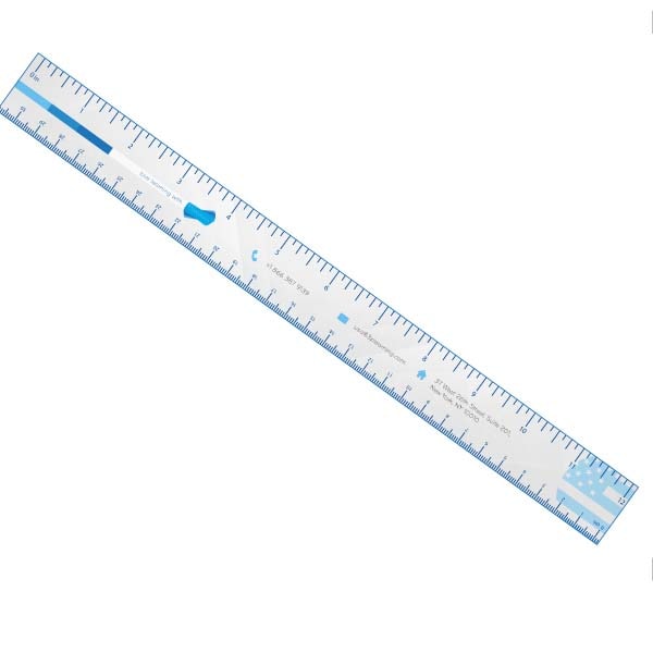 1ft Custom Clear Plastic Rulers