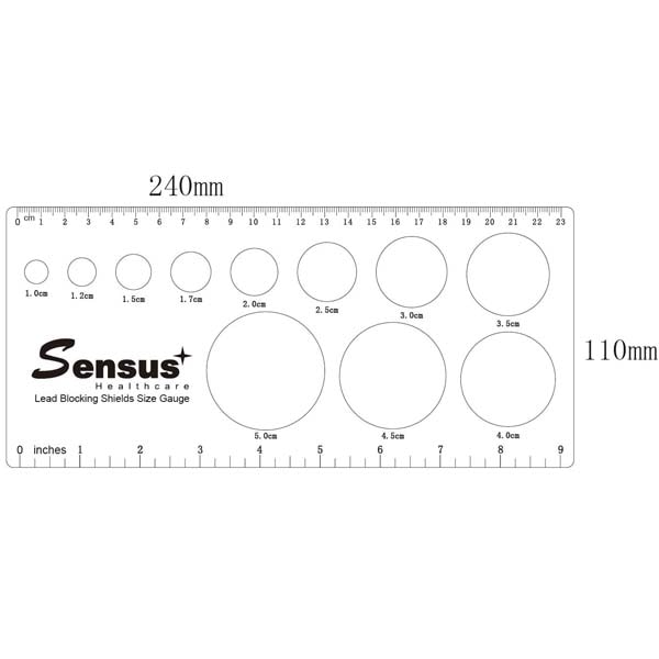 Lesion Sizing Gauge Custom Plastic Ruler with different size holes