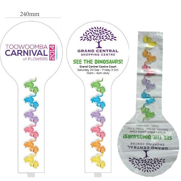 Artwork Of Custom Cheering Sticks With Round Head For Toowoomba Carnival