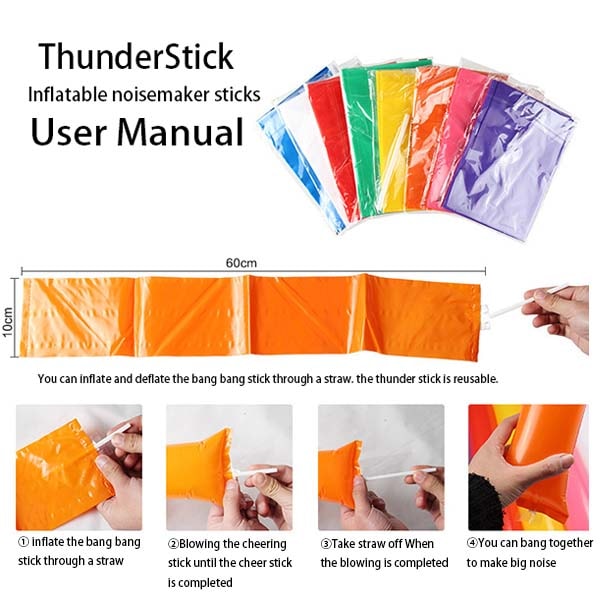 Inflatable Bang Bang Thundersticks User Manual