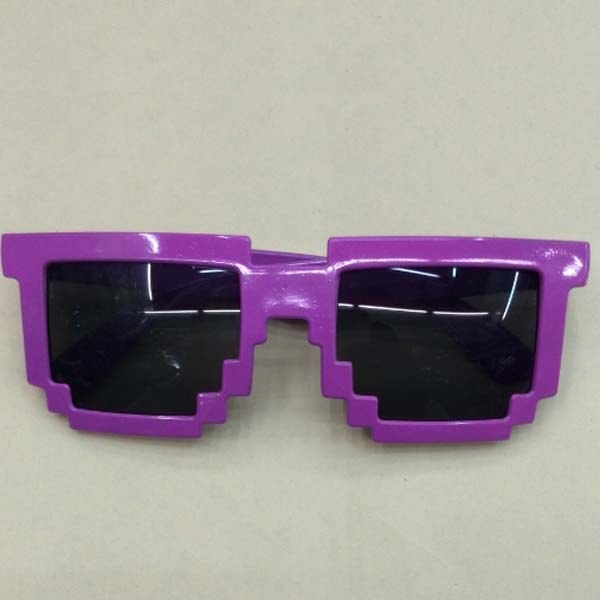 Personalized Minecraft Mosaic Sunglasses With Purple Frame