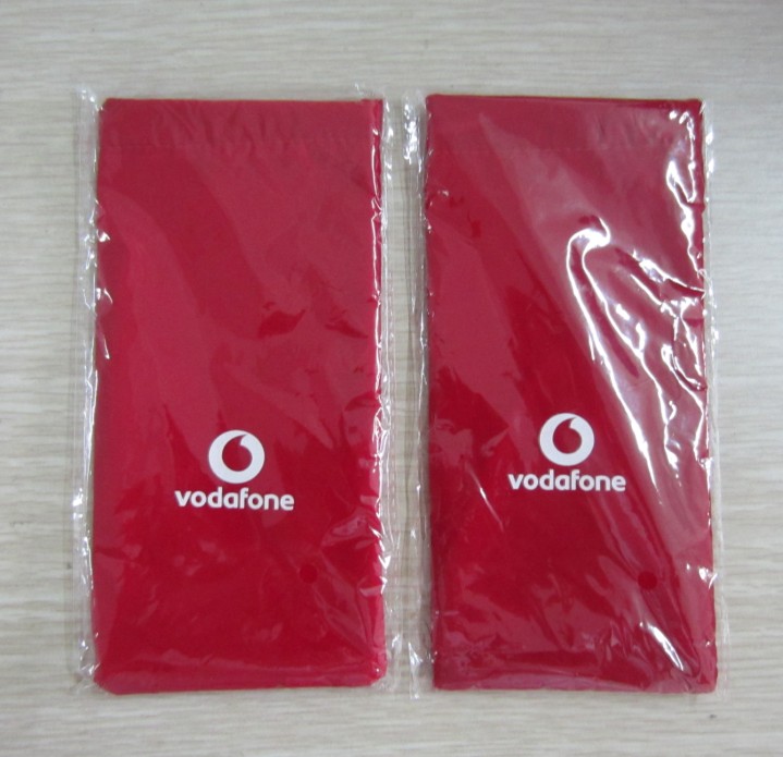 Custom Red Microfiber Sunglasses Pouch with baggie packing