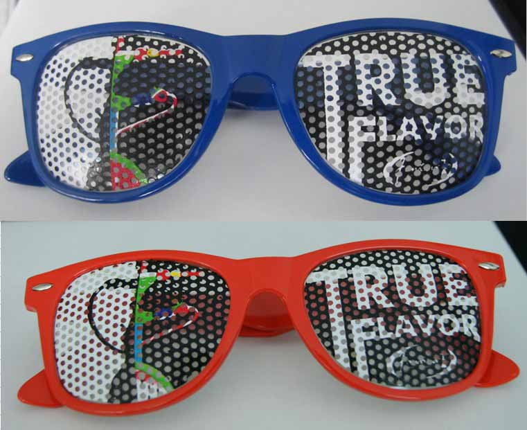 Custom Eyeglasses With Removable Logo Sticker On Lens